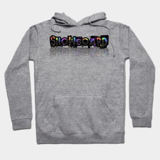 Snowboard Lover Abstract Typography Hoodie